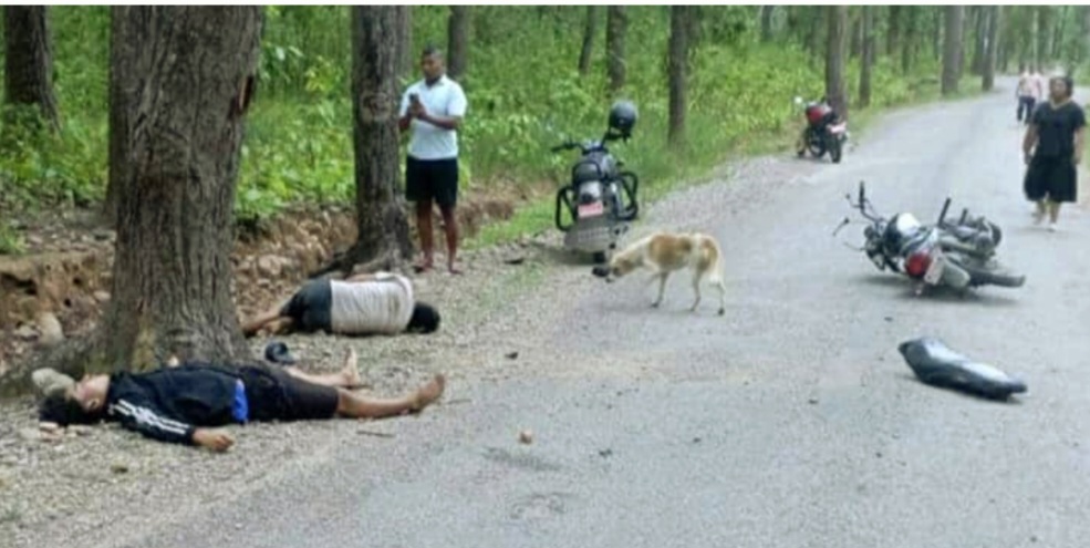 मोटरसाइकल दुर्घटना हुँदा नवलपुरमा दुई जनाको मृत्यु