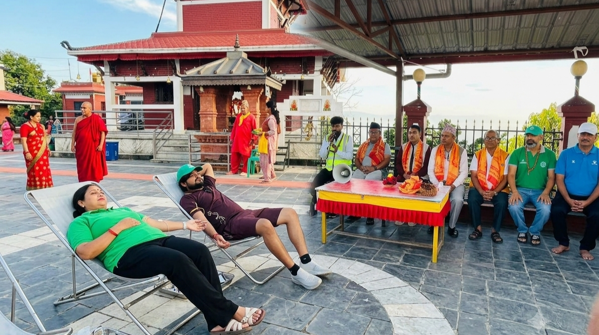 गैंडाकोटको मौलाकालिका परिसरमा बृहत रक्तदान कार्यक्रम सम्पन्न; ९१ युनिट रगत सङ्कलन