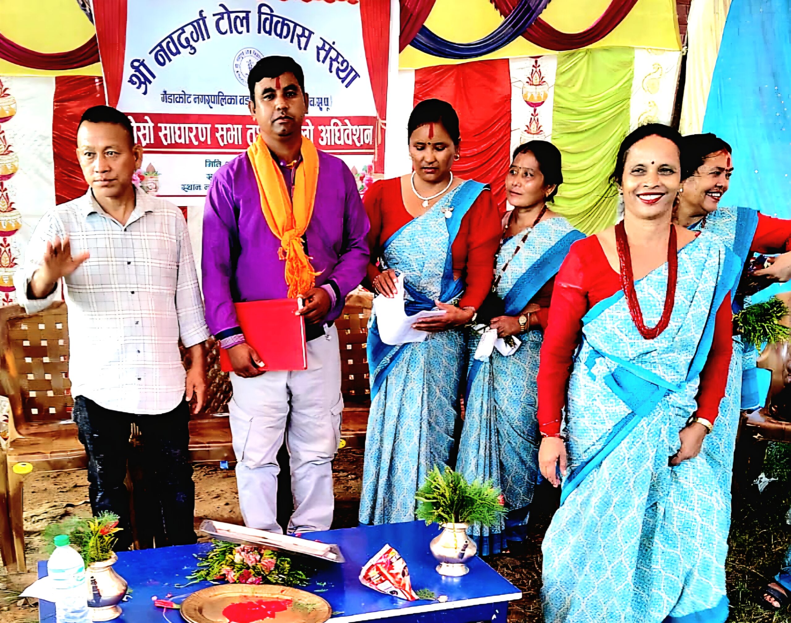 गैंडाकोट-१ मा नवदुर्गा टोल विकास संस्थाको अधिवेशन सम्पन्न, रेग्मीको नेतृत्वमा नयाँ टोली